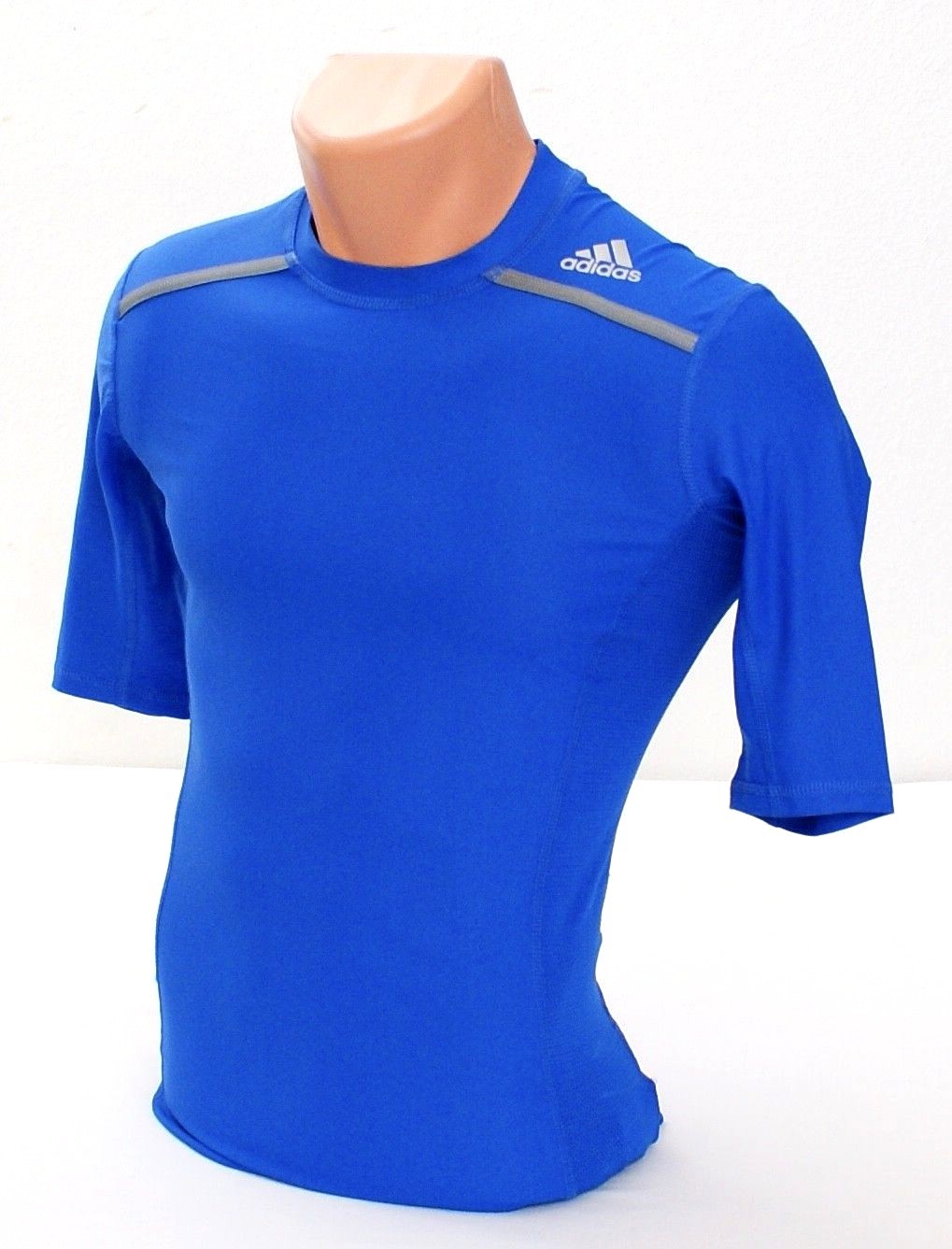 Adidas ClimaChill Techfit Blue Short Sleeve Compression Shirt Men's NWT gallery