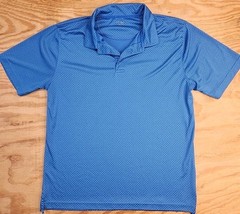 Snake Eyes Blue Check Golf Polo Shirt Mens Large Lightweight