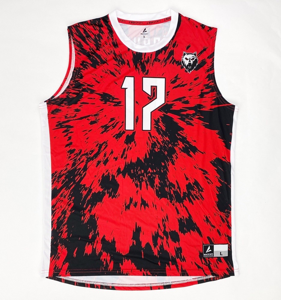 Ridgemont Wolves Basketball Practice Jersey Men's Large Red Black