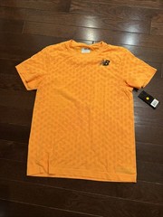NWT New Balance Men’s Running Moisture Wicking Shirt In Orange, Size L