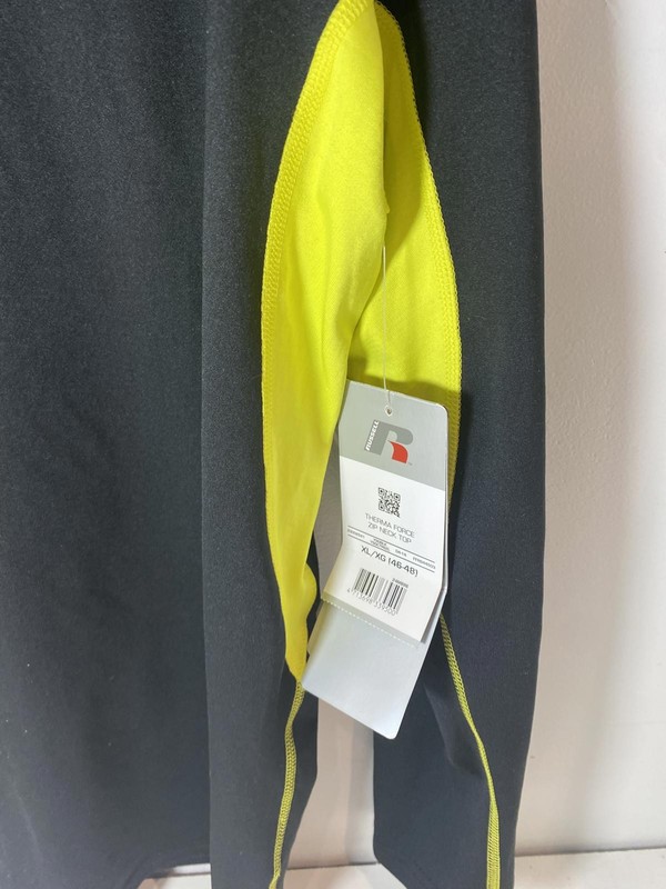 Russell Athletic Men's Black and Yellow Dri-Power Long Sleeve Quarter Zip XL gallery