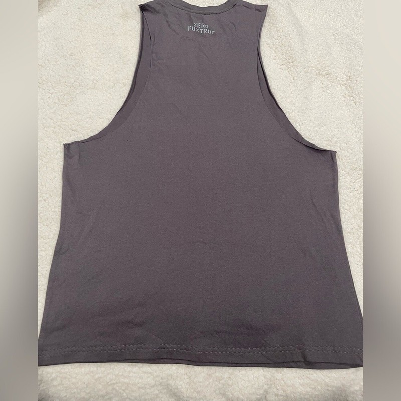 ZERO FOXTROT GYM TANK- charcoal gallery