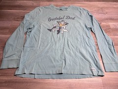 Life is Good Mens Crusher Tee Grateful Dad Long Sleeve Teal Blue Size XL Graphic