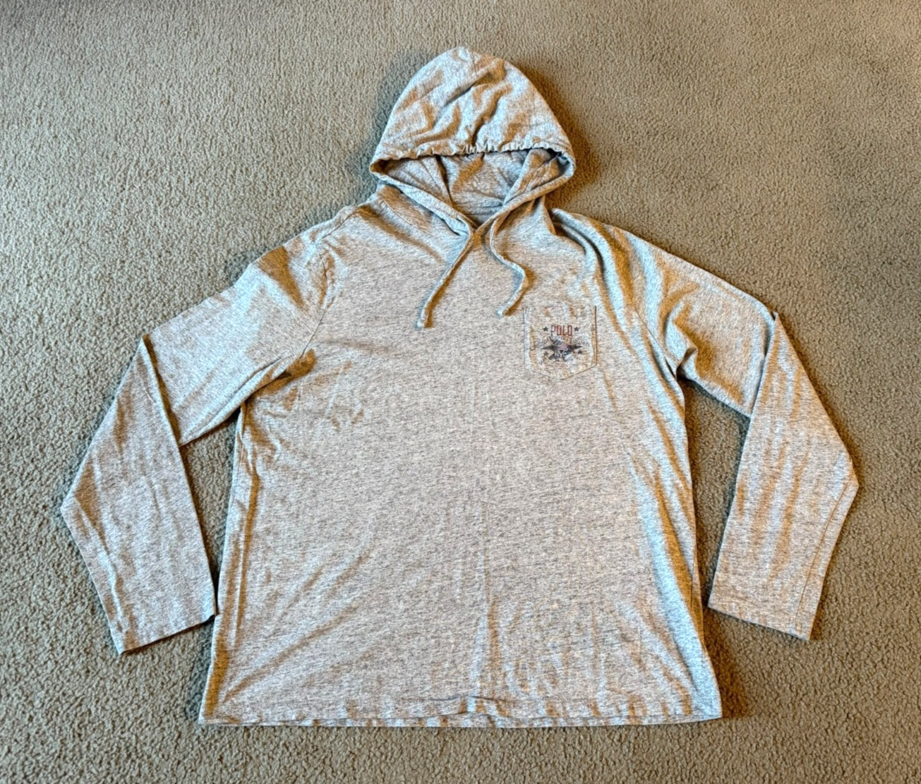 Polo Ralph Lauren Men's Gray Hooded Long Sleeve T-Shirt - Size XL gallery