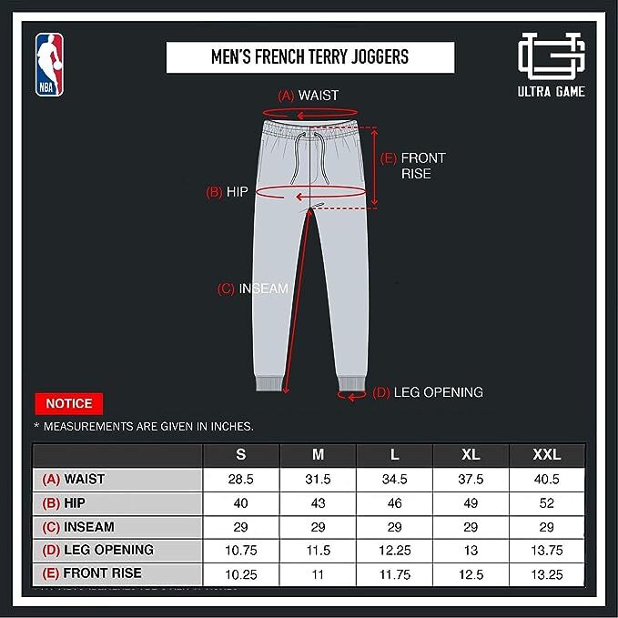 Ultra Game NBA Men’s Super Soft Team Joggers Sweatpants gallery
