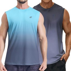 Men’s Workout Sleeveless Shirts UPF 50+ Summer Beach Swim Shirt Quick Dry Gym…