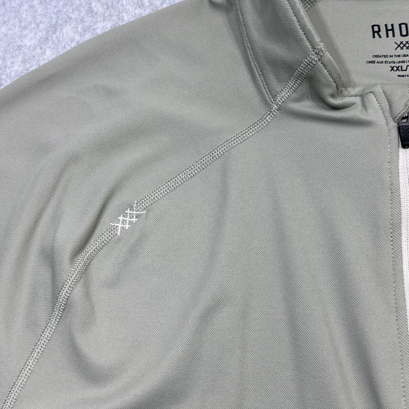 Rhone Performance Session 1/4 Zip Pullover XXL Beige Stretch Golf Training Gym gallery