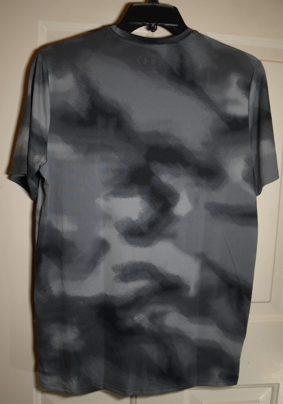 NWT Under Armour RUSH Vanish Energy Print Mens Medium Gray T-shirt 1383974 gallery