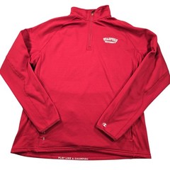 Stanford Pullover Mens Medium Red 1/4 Zip Champion Fleece Training Powertrain