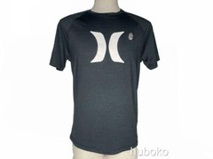 HURLEY Men’s Active Crew Neck T-Shirt Medium Black / Dark Gray Heather NWT
