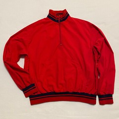 Brooks Brothers Pullover Active Wear Top Sz L Red Kangaroo Pocket Long Sleeve