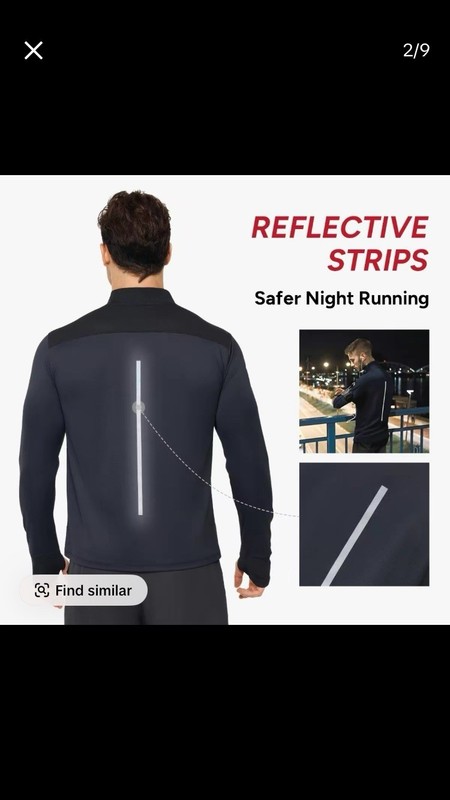 Nebility Compression Long Sleeve Short W/ Reflective Strip Black Lg gallery
