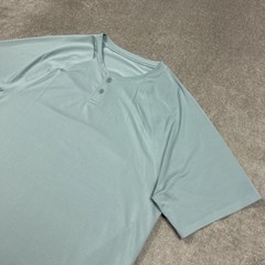 VUORI Mens Viewpoint Henley Shirt Large Green V1063 Stretch Performance Active