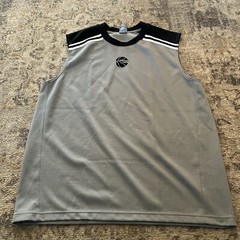 Nike Mens Basketball Sleeveless Shirt XL Gray, w/ Black & White Stripping EUC