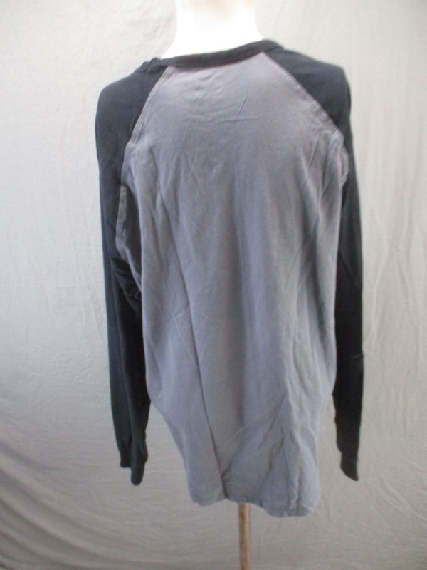 DIP Size XL Mens Gray 100% Organic Cotton Crew Neck Long Sleeve Athletic Top 397 gallery