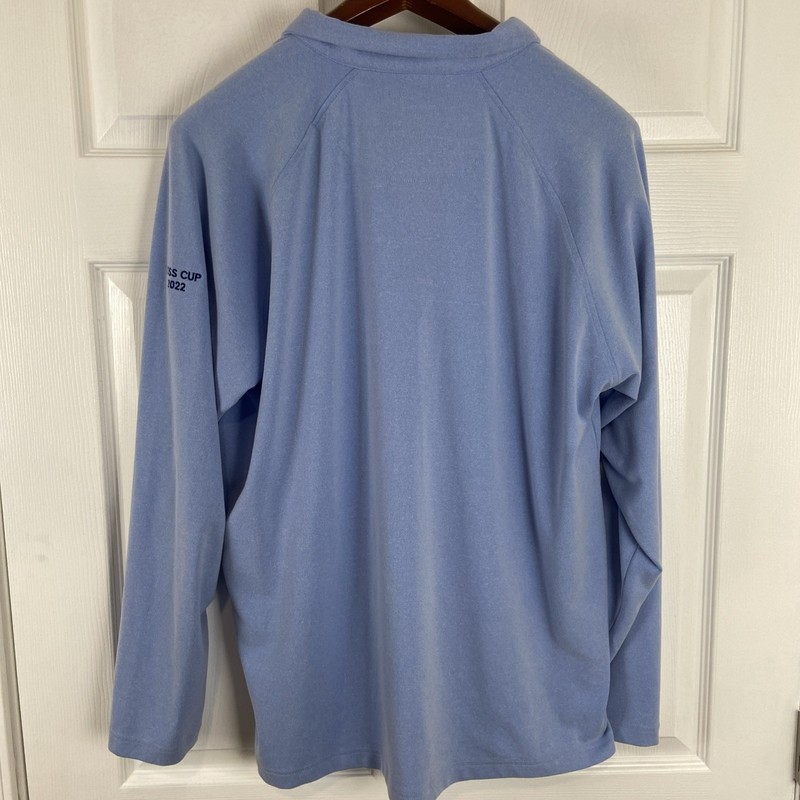 Donald Ross Sport 1/4 Zip Pullover Heather Blue Louie Golf Stretch Mens XL gallery