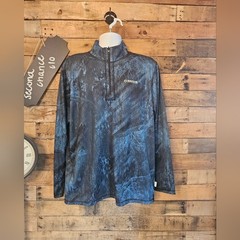 Magellan Men’s Blue And Black Half Zip long sleeve Pullover Size L