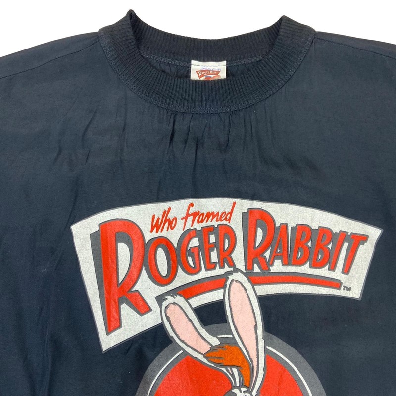 Vintage 1987 Black Who Framed Roger Rabbit Graphic Print T-Shirt Small gallery