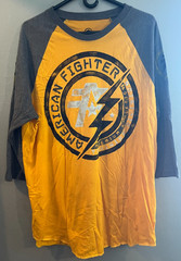 American Fighter MMA – Mens 3/4 Sleeve Graphic T-Shirt – Men’s 2XL -Yellow –