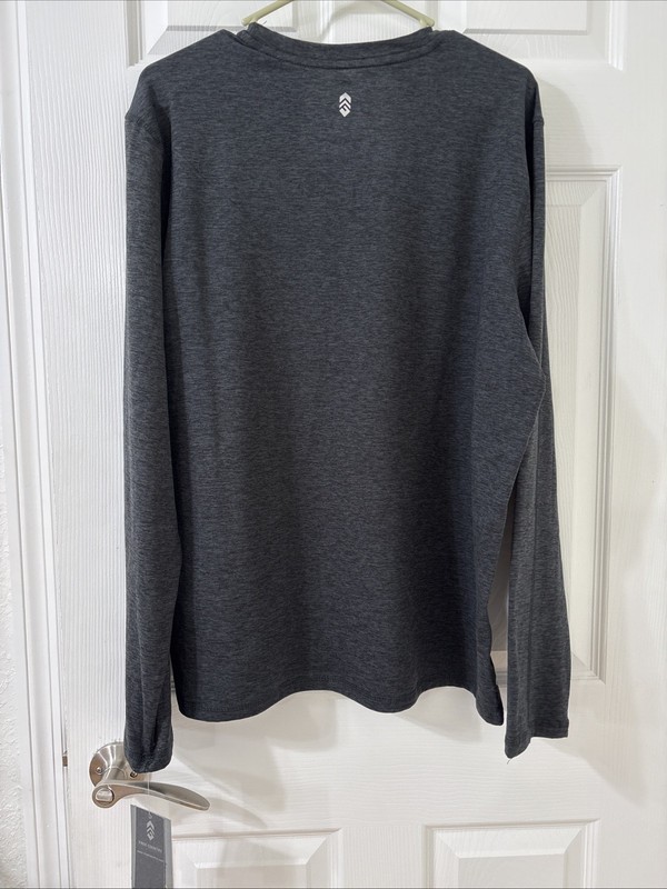 NWT Men’s Free Country Sueded micro-tech Charcoal Black Long Sleeve Tee Large gallery