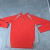 Reebok Pullover Mens XL Orange Gray 1/4 Zip Fleece Mock Neck Stretch Colorblock gallery