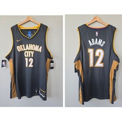 Nike Oklahoma City Thunder Steven Adams #12 Jersey XXL NWT Gray Gold Honor