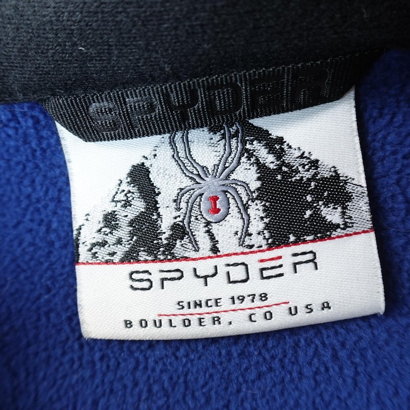 Spyder Pullover Mens M Blue 1/4 Zip Pullover Jacket Skiing Thermal Outdoor Hike gallery