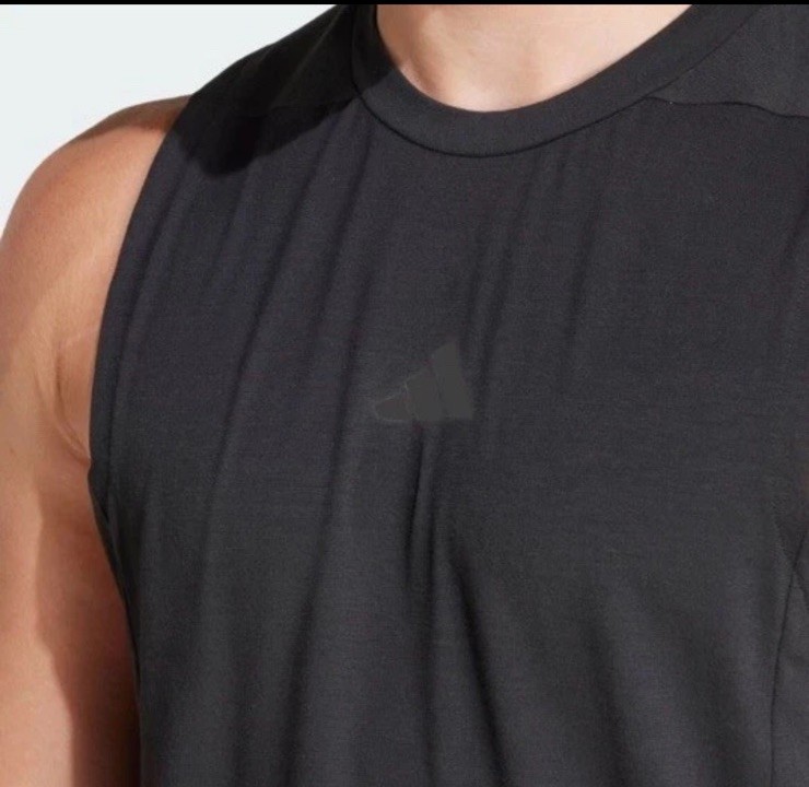 $40 ADIDAS Men’s Training Intensity Tank Top Size M Black JI8171 gallery