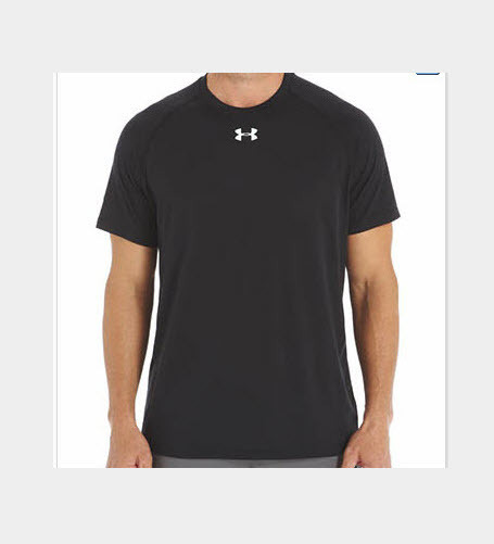 UNDER ARMOUR UA MEN'S Running LOCKER PERFORMANCE Black SHIRT Large L Free Ship gallery