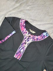 Original Fables OGF Mens Large Instinct Interlock Jersey Black & Animal Print