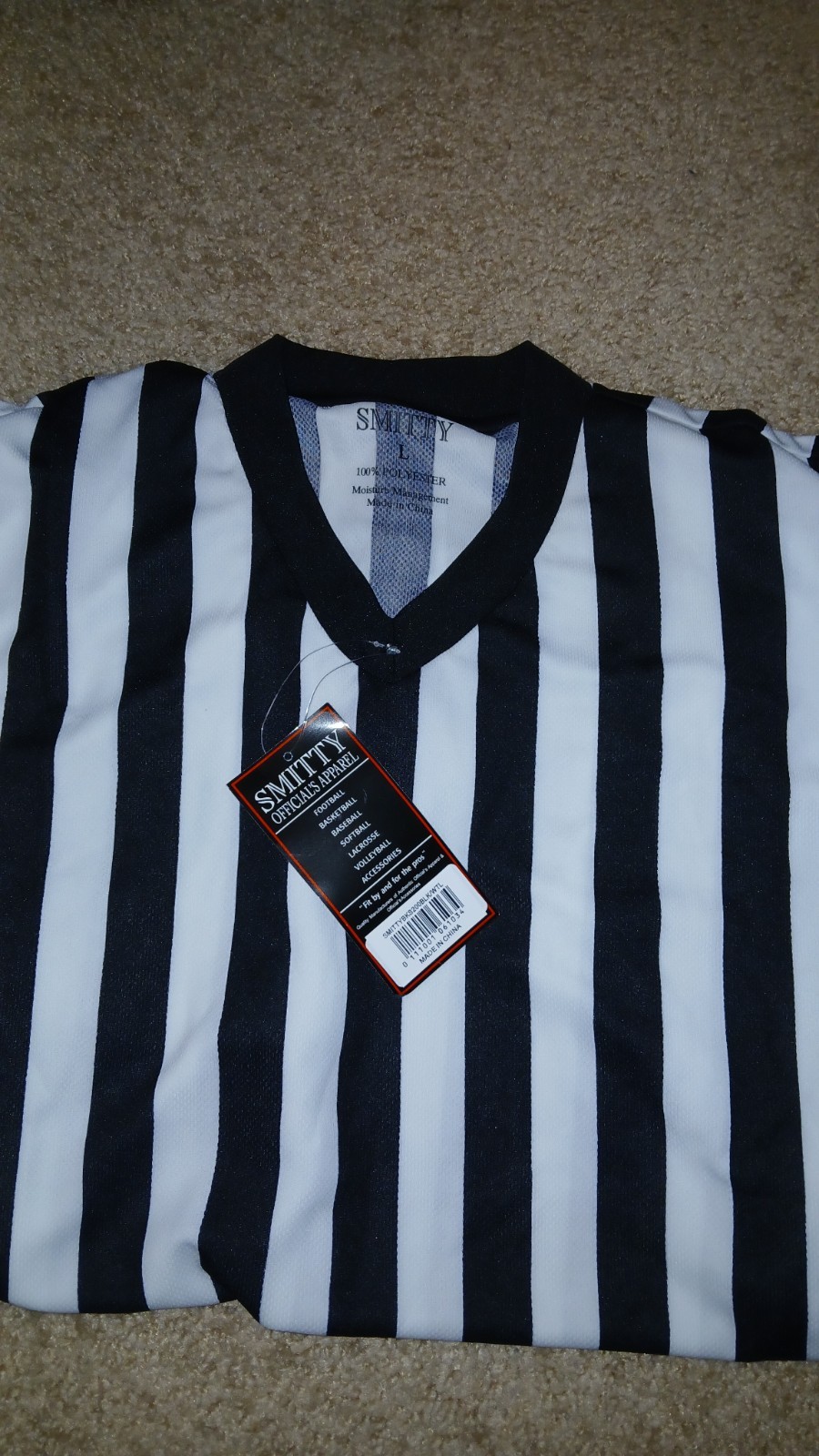 SMITTY OFFICIAL'S SHIRT- NEW/TAGS- MOISTURE WIC- LARGE gallery