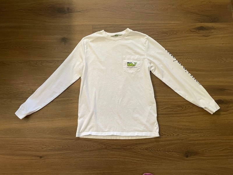Vineyard Vines White Frankenstein Long Sleeve T-Shirt Mens Small Excellent Cond. gallery