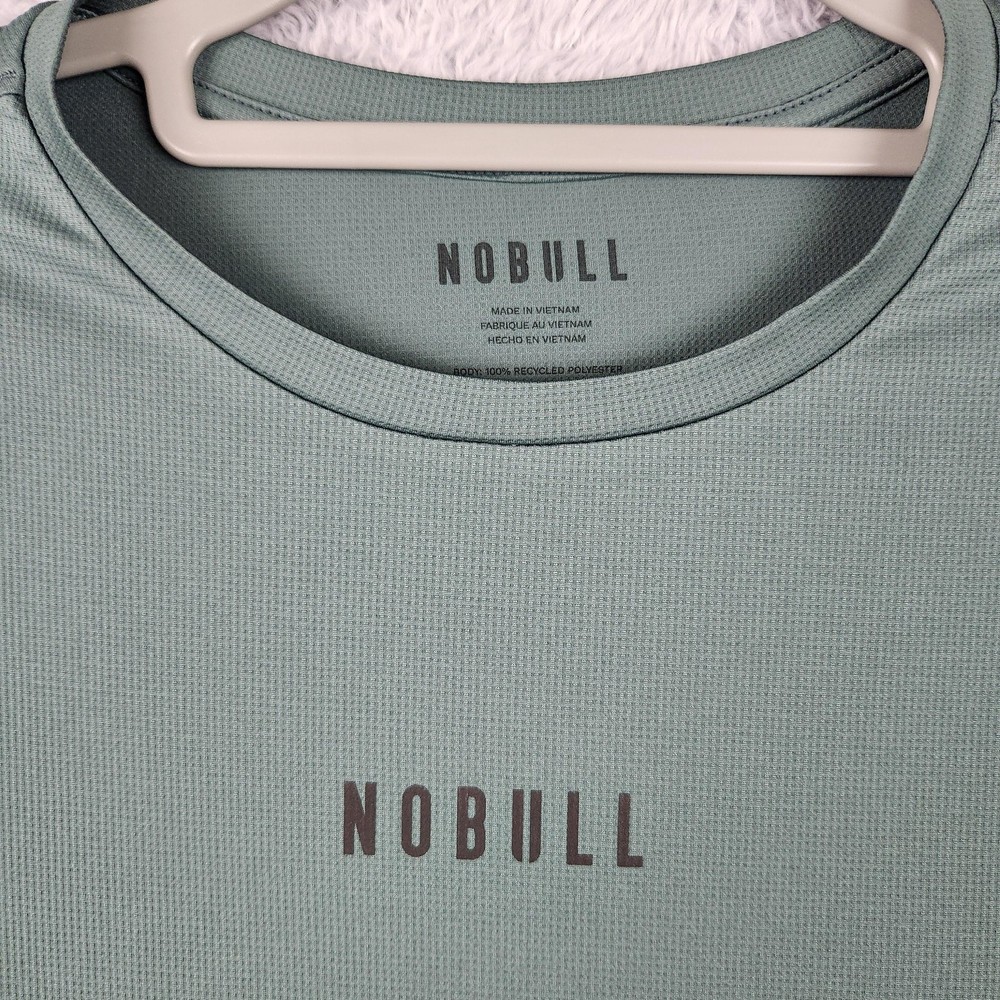 NOBULL Shirt Mens Medium Green Athletic Training Performance Preppy Lightweight