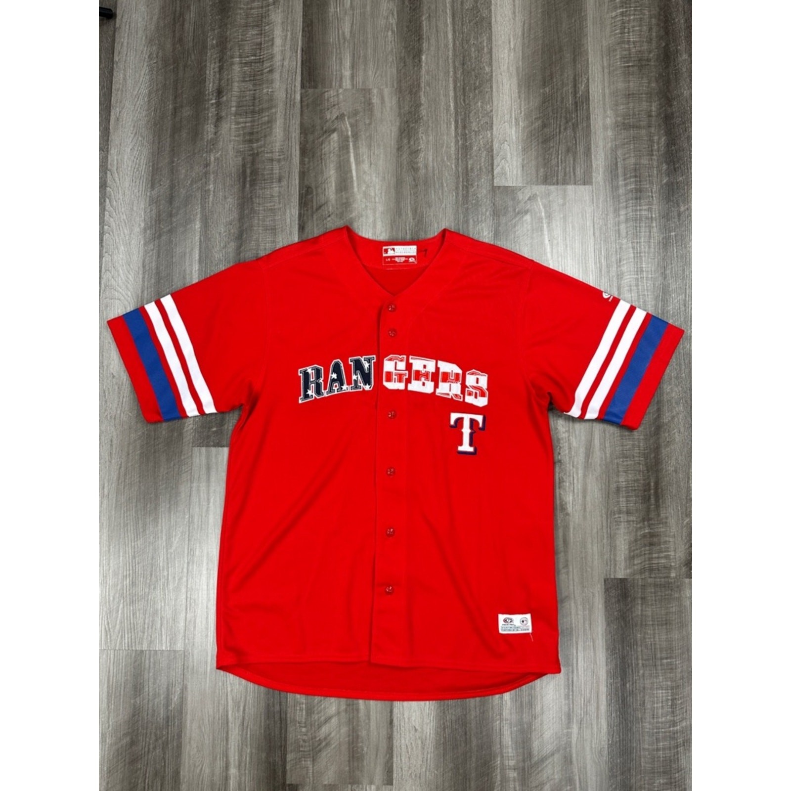 Texas Rangers Genuine Merchandise True Fan Patriotic Baseball Jersey - Large gallery