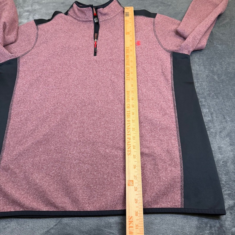Under Armour ColdGear Infrared Pullover Mens XL Maroon Quarter Zip Loose Fit gallery