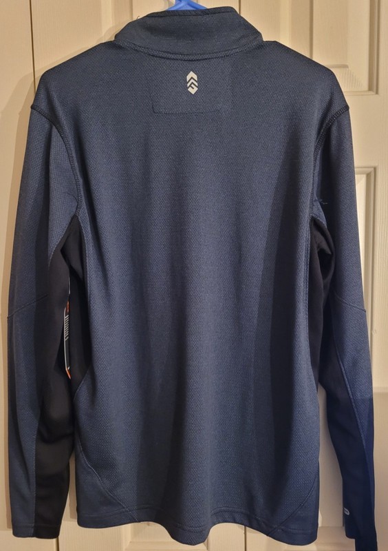 NWT Men's Shirt Pull-over Long Sleeve ¼ Zip Free Country Microtech Blue –SM gallery