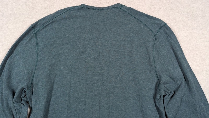 Lululemon Men Shirt Large 3 Button Crew Heather Long Sleeve Performance Athletic gallery