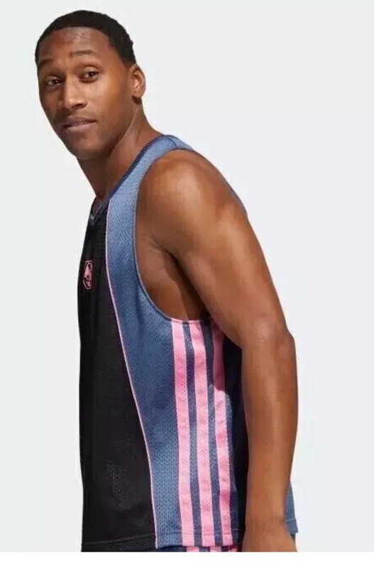 adidas Mens Sz S WORLDWIDE HOOPS CREATOR 365 TANK TOP Black Blue Pink HG2627 $42 gallery