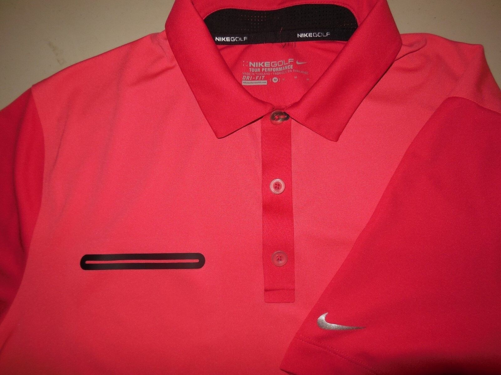 Nike Tour Performance Innovation Color Golf Polo Shirt Salmon 585820 Golfing M gallery