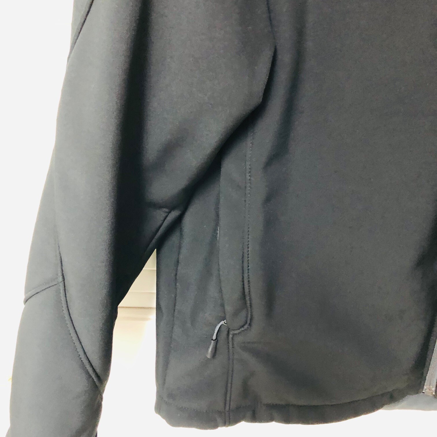 Kirkland Mens L Performance Jacket Black Softshell Brushed Flannel Signature gallery
