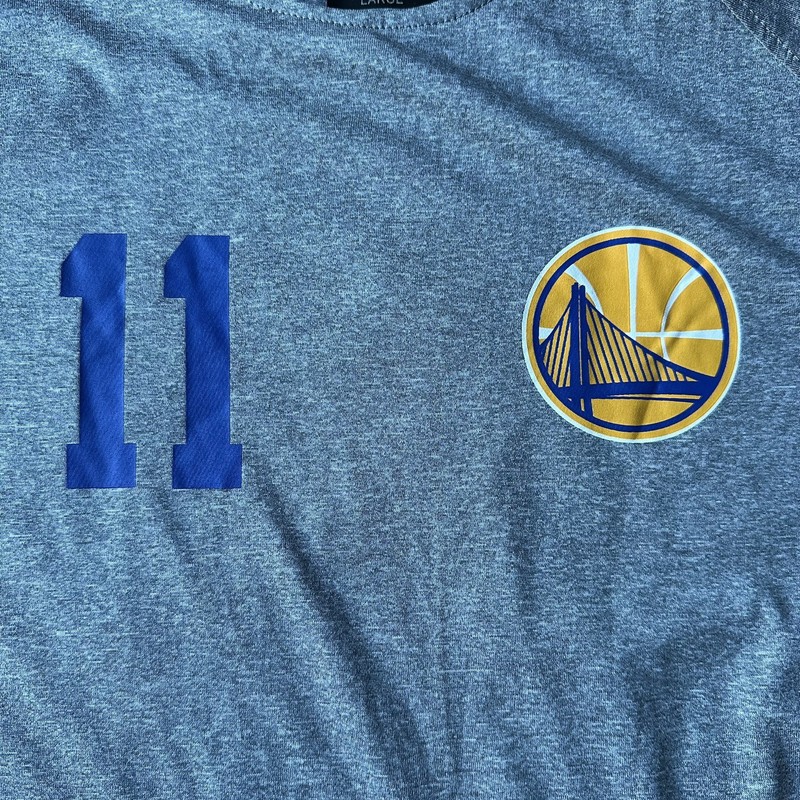 Golden State Warriors Klay Thompson #11 NBA Net-Dri T-Shirt Men’s Sz L Gray NWT gallery