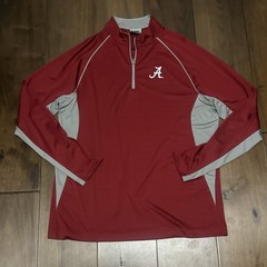 University of Alabama 1/4 Zip Athletic Shirt Mens Large Maroon Pullover Jacket