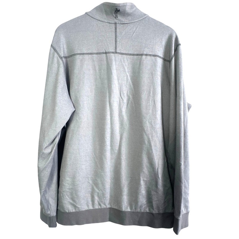 Ashworth Men’s XL Gray Quarter Zip Pullover Golf Top Logo Sleeve gallery
