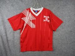 Vintage Umbro Powhatan Soccer Team Shirt Mens Large Red Jersey USA Made 1990s