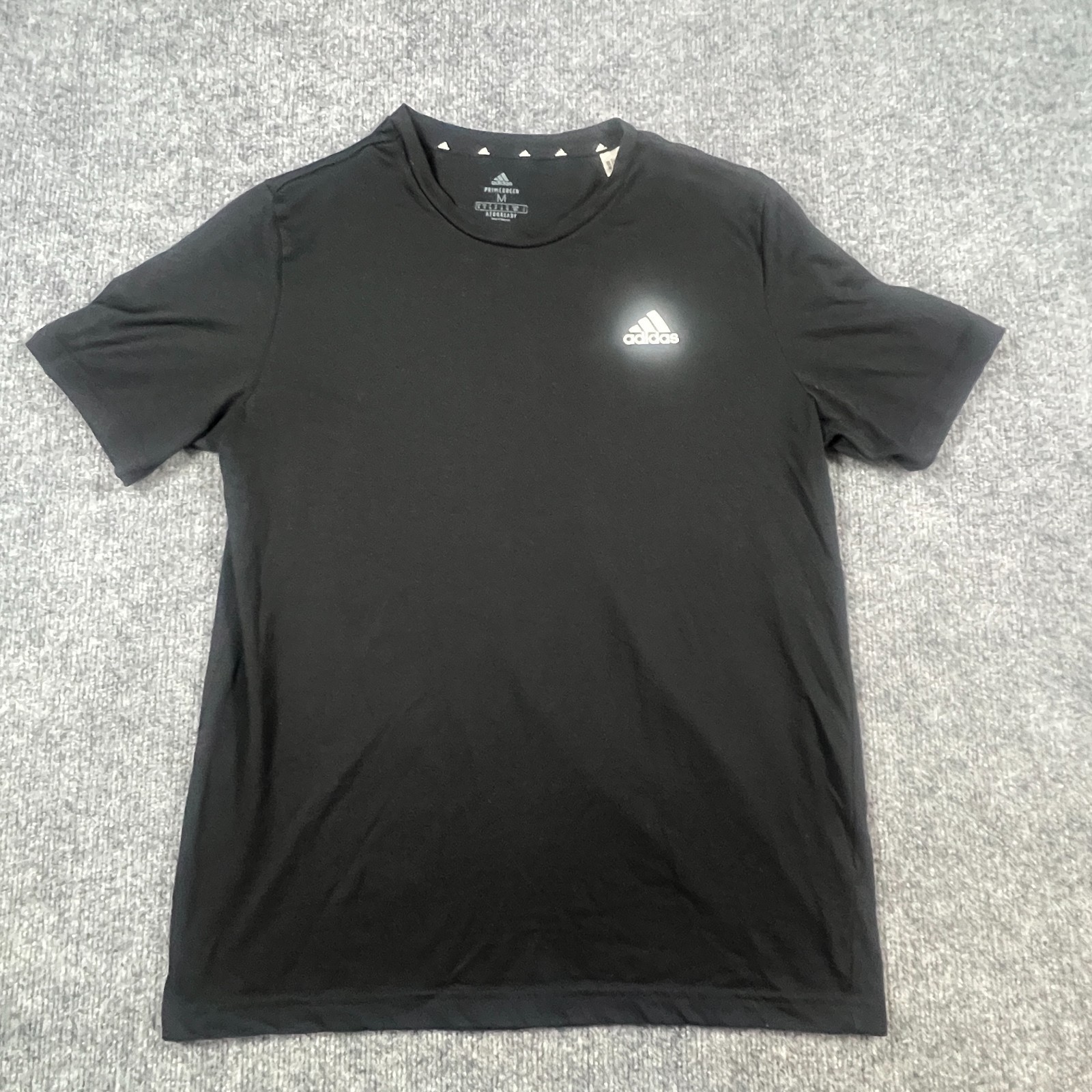 Adidas Aeroready Performance T Shirt Mens Medium Black Logo Moisture Wicking Gym gallery