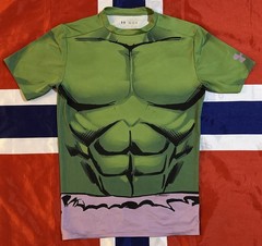 Under Armour Hulk Compression Shirt Alter Ego Mens L Marvel HeatGear Gym Tee
