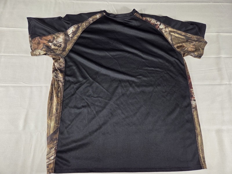 Mossy Oak Camo Performance Shirt Mens XL Black Hunting Athletic Tee gallery