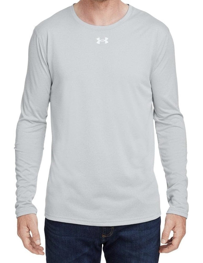 Under Armour 1376843 Men's Team Tech Long-Sleeve T-Shirt Gray 3XL