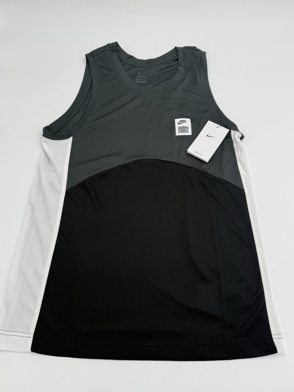 Size Small - Nike Starting 5 Dri-FIT Basketball Jersey Gray Blk White DQ5828-070 gallery