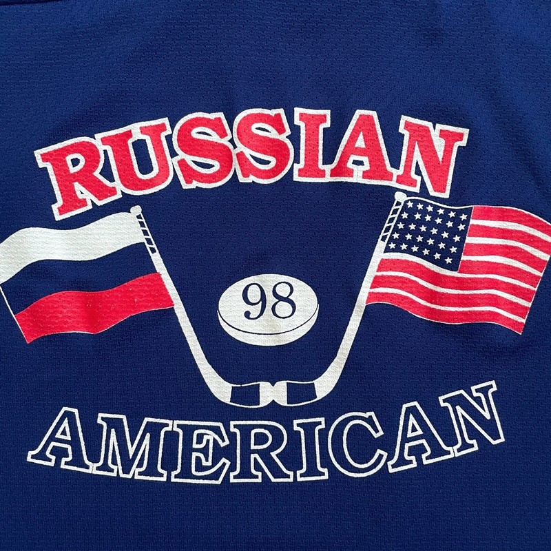 Vintage 1998 CCM Russian American Hockey jersey size Large 90's gallery